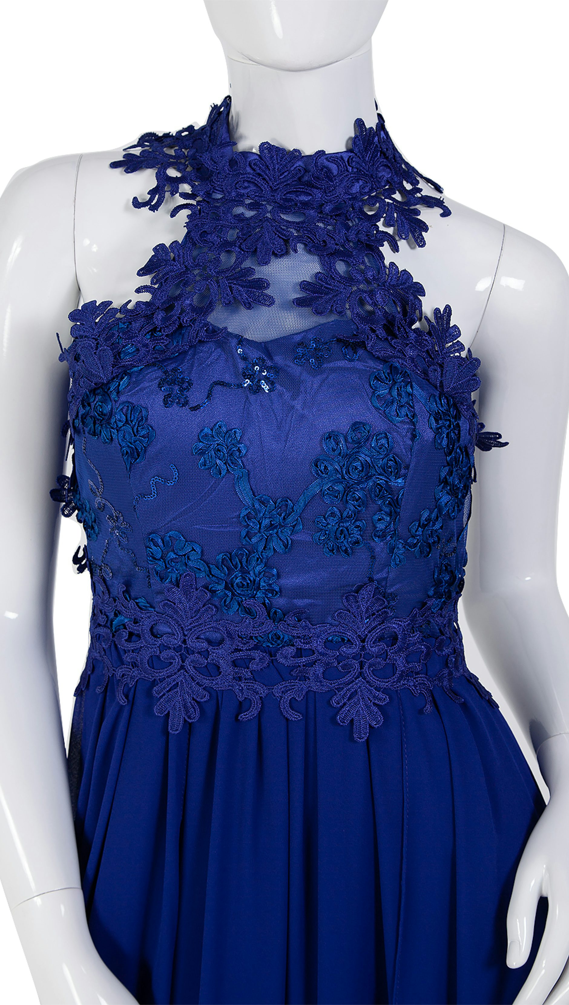 Blauwe galajurk met blote rug  5050 - Downtown Girl