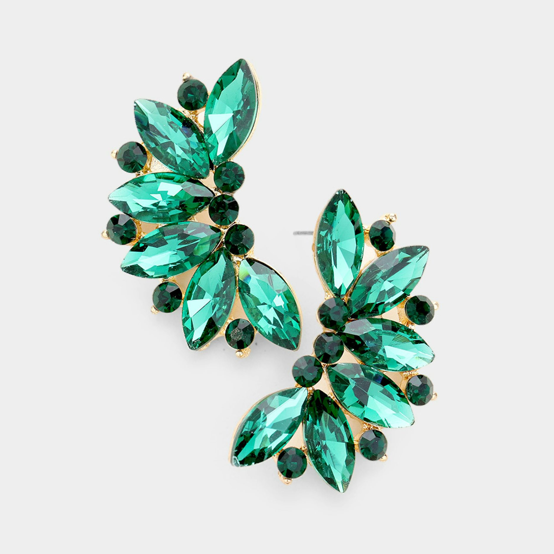 Gala oorbellen groen 5224 - GLZK sieraden