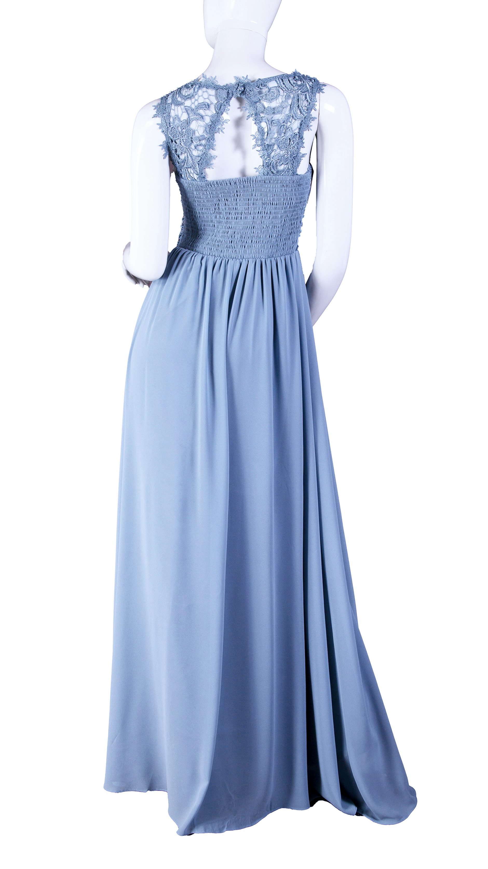 Lichtblauwe feestjurk met kant - 5372 - Downtown Girl