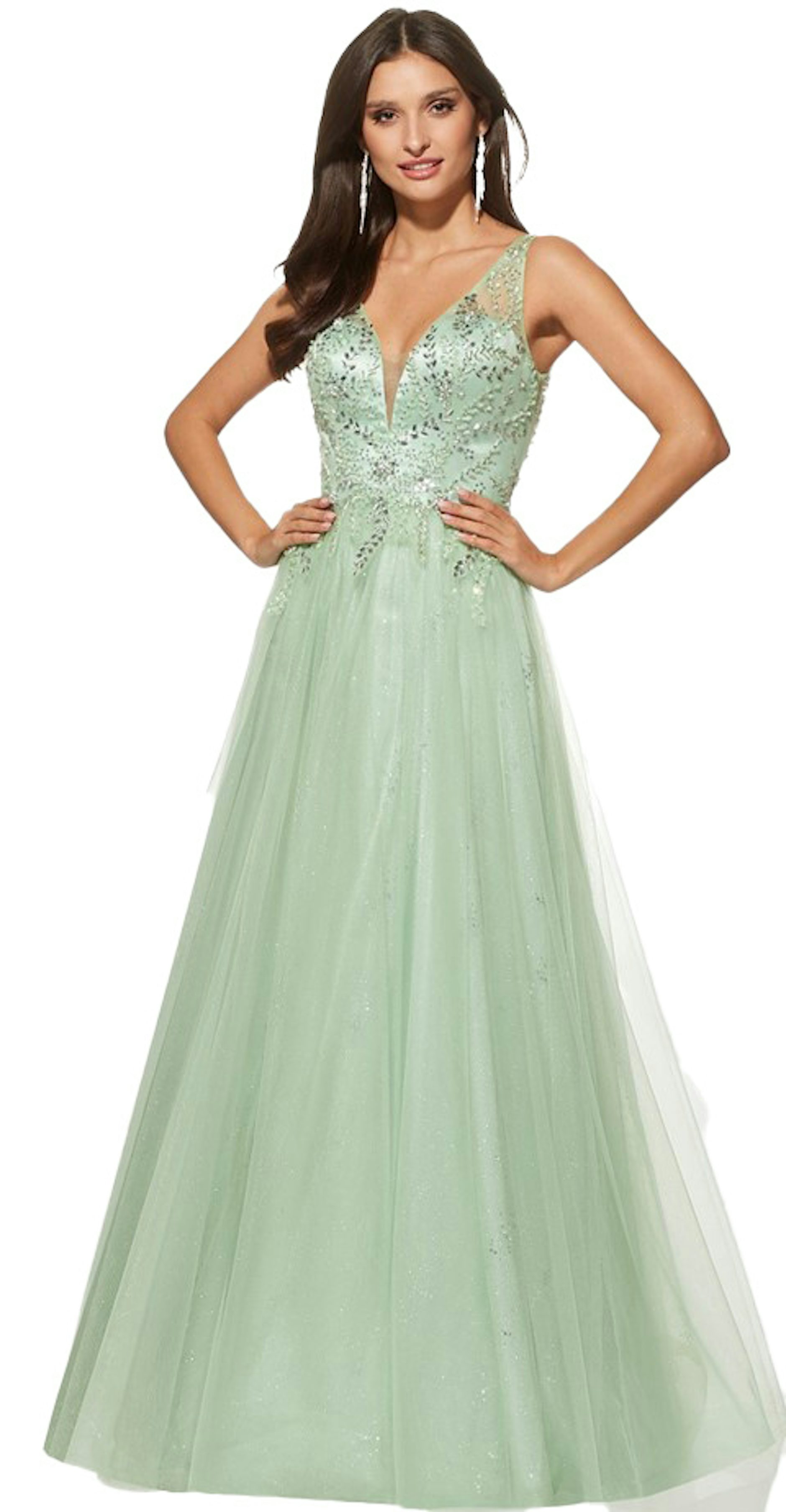 Lichtgroene alternatieve bruidsjurk - 6135 - Magic Nights