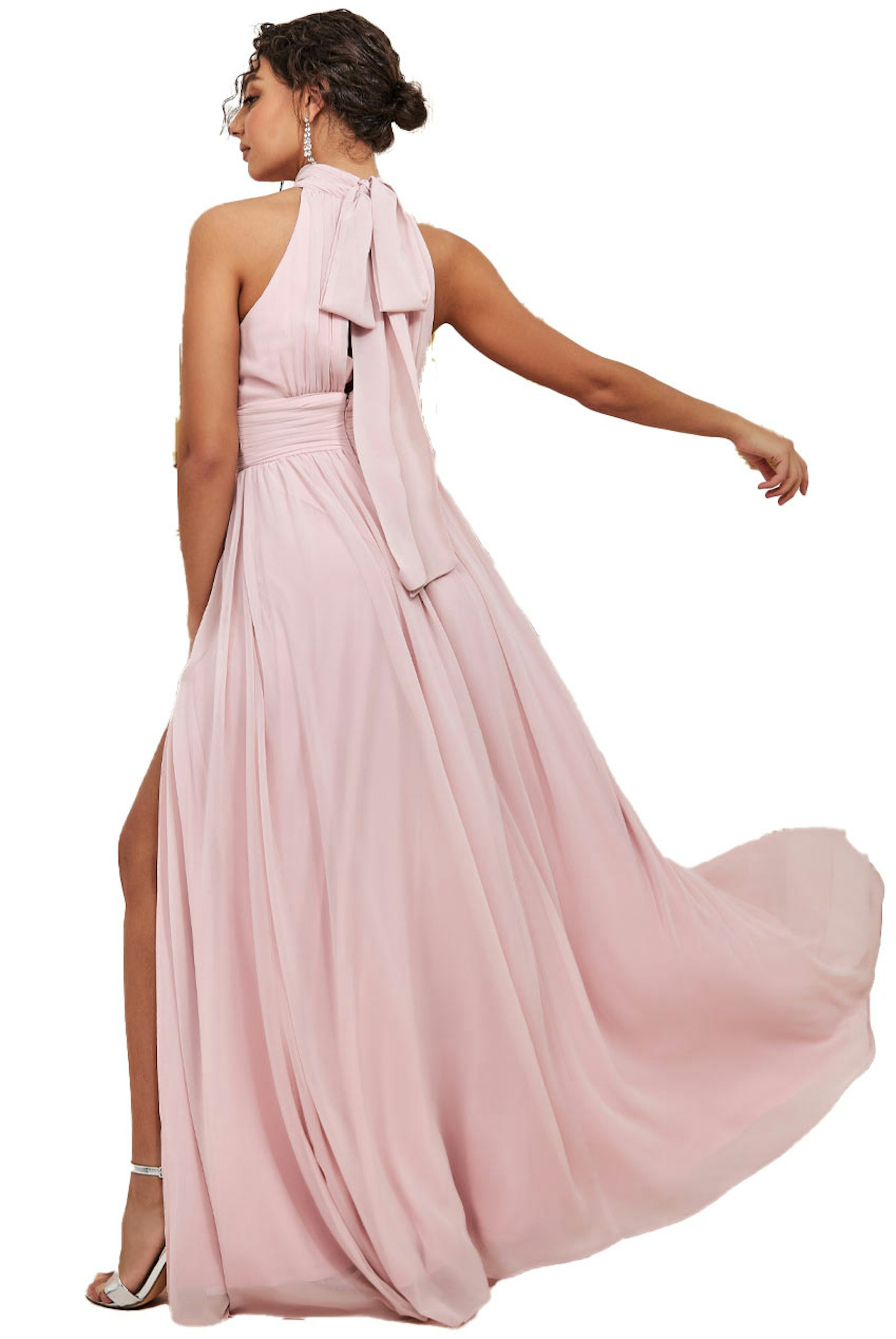 Licht roze halter feestjurk - 6727 - City Goddess galajurken en cocktailjurken
