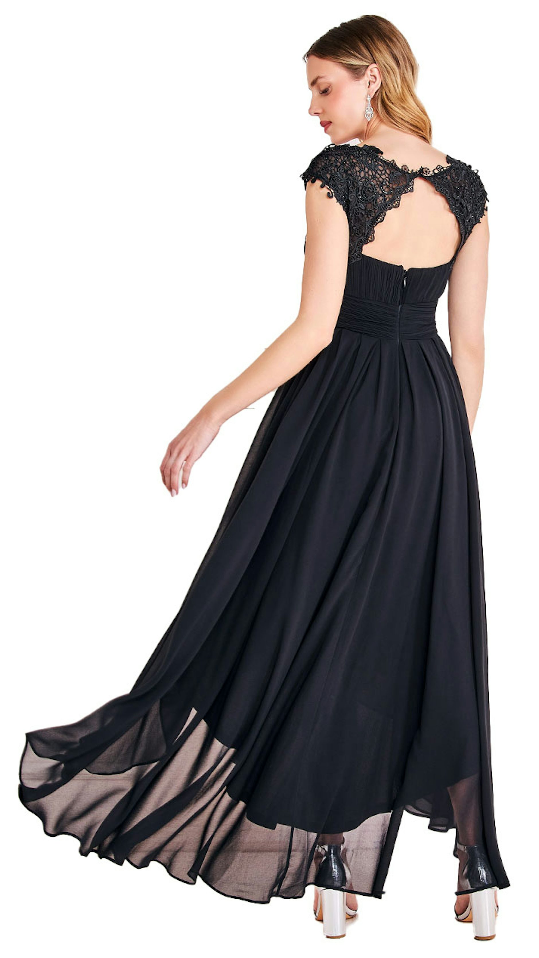 Zwarte elegante galajurk - 6938 - City Goddess galajurken en cocktailjurken