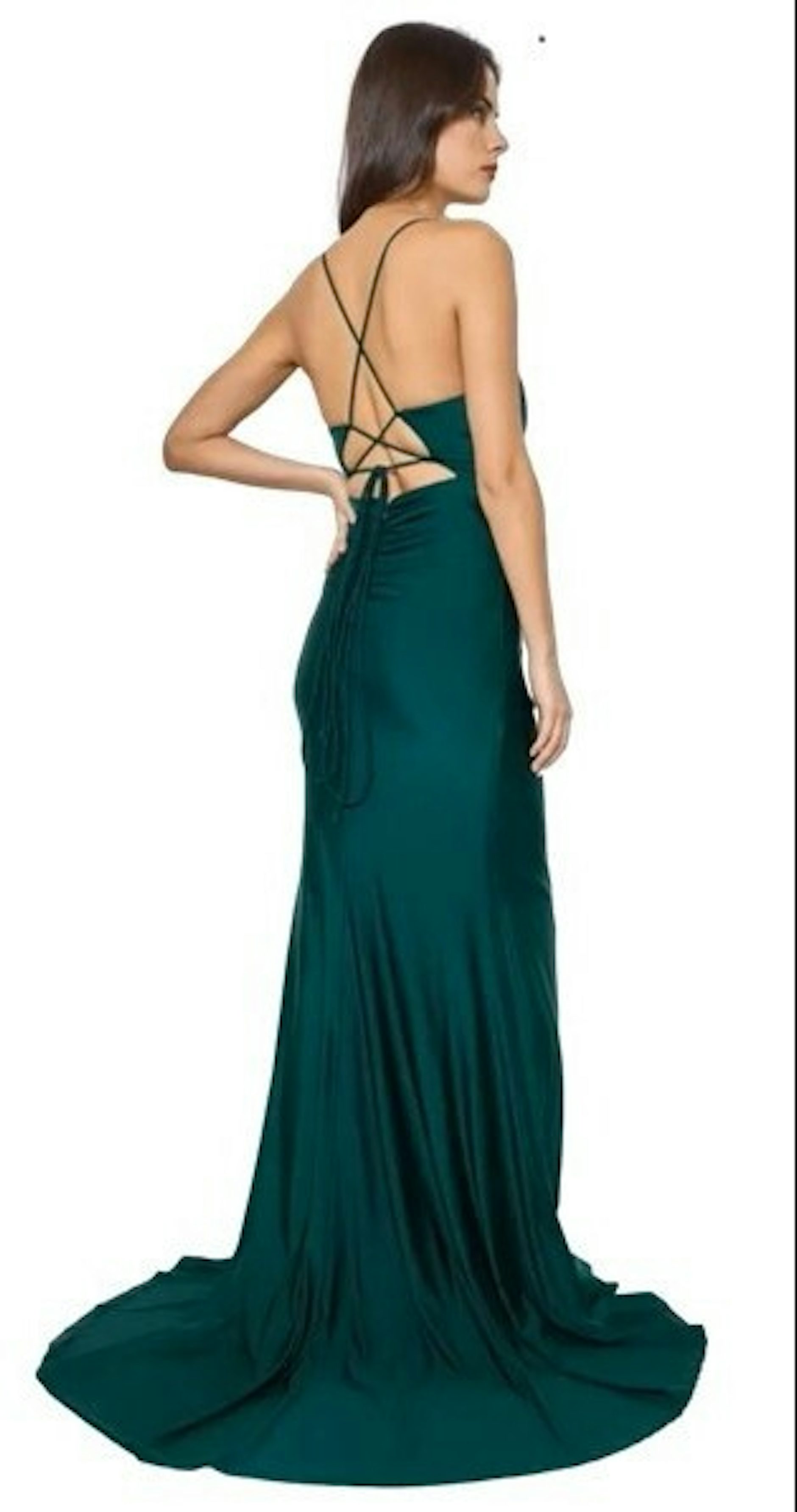 Galajurk groen met blote rug - 7446 - Downtown Girl