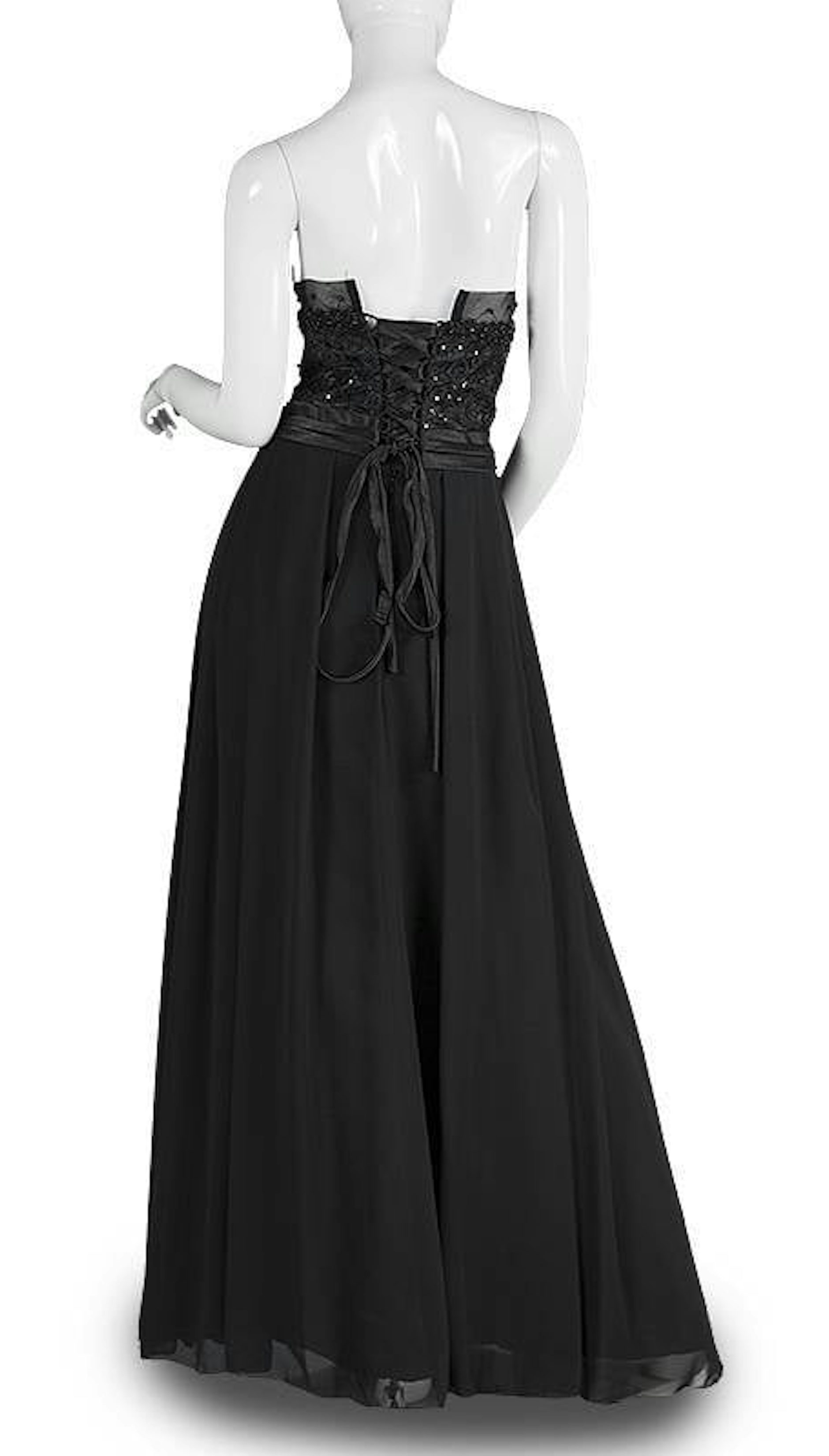 Avondjurk in zwart 1933 - Juju & Christine galajurken en cocktailjurken