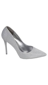 Zilveren glitter Pumps 2718