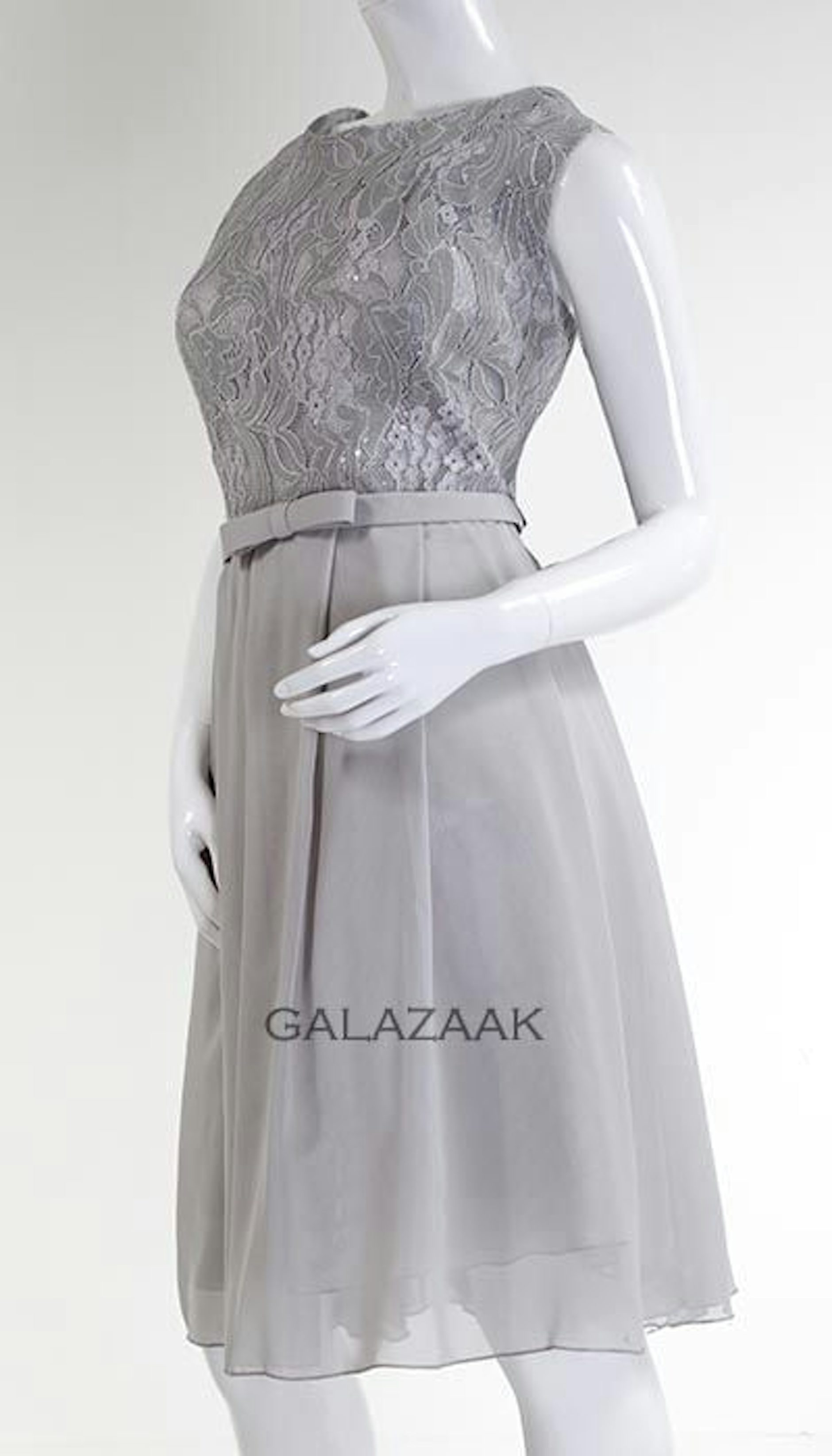 Cocktailjurk grijs 3112 - Juju & Christine galajurken en cocktailjurken