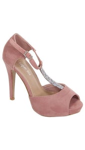 Pumps roze met plateau 3350